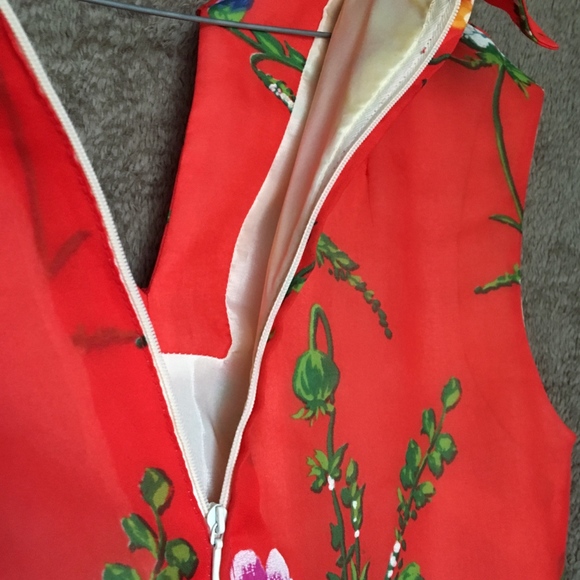 70s Orange Dream Dress_Size 6 (EUR 38) - Picture 3 of 9